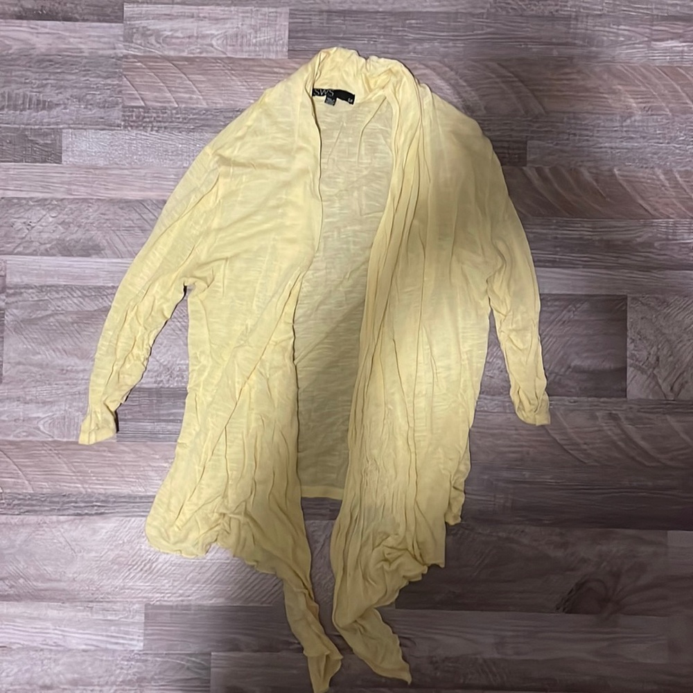 Yellow cardigan